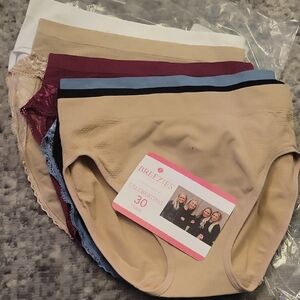 Breezies Women's Panty Collection - Tan, Burgundy, White, Blue